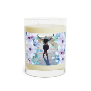 Scented Candle - Full Glass, Vegan 11oz, Featuring (3) Scents: -White Tea and Fig -Minted Lavender and Sage -Ocean Mist and Moss.